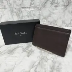 Paul Smith ポール　スミス　ブラウン レザー カードケース パスケース