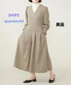値下げ！quaranciel ☆チェックタックサロペットパンツのサムネイル