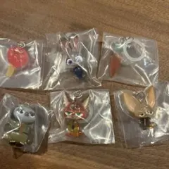ズートピア めじるしアクセサリー 全6種 フルコンプリートセット　ガチャ