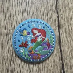 ディズニー刺繍缶バッチ　アリエル