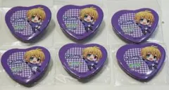 のっきさん　ハート缶バッジ　ロールアイス　ハート缶　缶バ