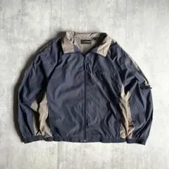 【90s vintage】ジップアップブルゾン　ハイネック　短丈　好配色　古着
