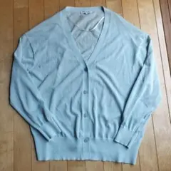 ＵＶカットＶネックカーディガン　グリーン　М