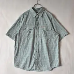 Columbia チェックシャツ 古着 アウトドアシャツ コットンポリエステル