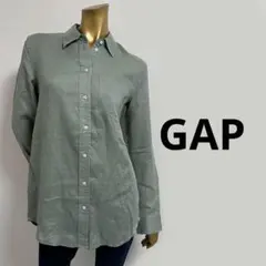 【4197】GAP 100%リネン シャツ XXS 麻