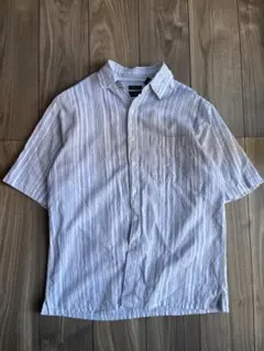 90s 00s GEORGE リネンシャツ ストライプシャツ 半袖シャツのサムネイル