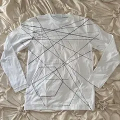 長袖 Tシャツ カットソー 幾何学模様 ホワイト エネーレ