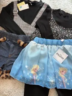 女の子 120cm 西松屋 4点セット エルサ チュールスカート入り 新品未使用