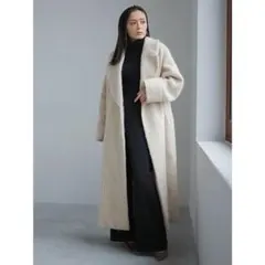 anuans ビッグラペルシャギーコート （LIGHT BEIGE）のサムネイル