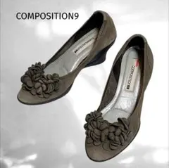 美品COMPOSITION9スタイリッシュコンフォートウェッジフワラーモチーフのサムネイル
