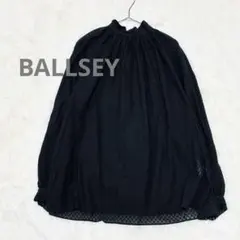 ボールジー　コットンガーゼ　エンブロイダリー　バックリボン　ボウタイ　ブラウス