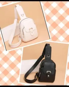 お値下 ショルダー バッグ 斜めがけ 軽量 ホワイト ブラック 肩掛け