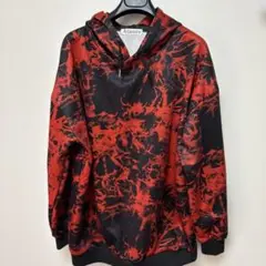 Altamira 黒と赤のタイダイ パーカー X L