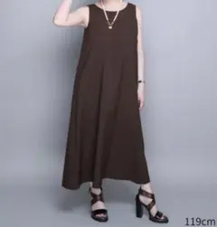 アンコキーヌ　2WAYバックリボン ロングワンピース　黒　XSサイズのサムネイル