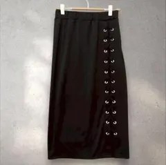 新品 Sureve ロング タイトスカート M 黒 スリット ストレッチ ギャル