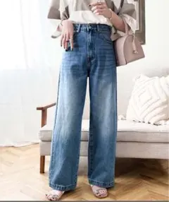 クラシカルエルフ　デニム　ストレート　ワイド　ハイウエスト