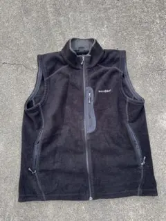 mont-bell フリースベスト 黒　古着