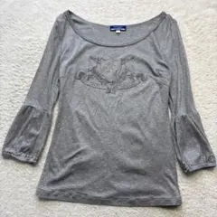 バーバリーブルーレーベル　7分袖プリントTシャツ　y2k エンブレム　ホース