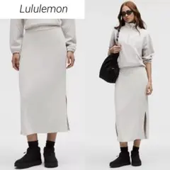 【ルルレモン】Softstreme アイボリー　タイトスカート Lululemon Softstreme プルオンハイライズ マキシスカート - メルカリ