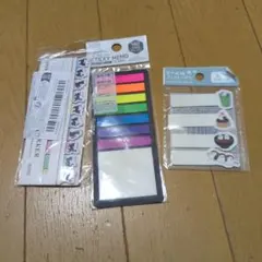付箋セット カラフルメモと食べ物デザイン