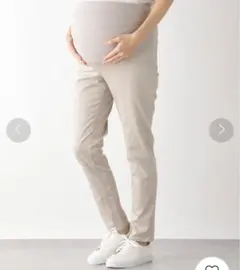 値下げLEPSIM マタニティ ムジスリムパンツ　ベージュS