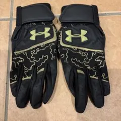 UNDER ARMOUR バッティンググローブ 両手用 ブラック カモ　子供用
