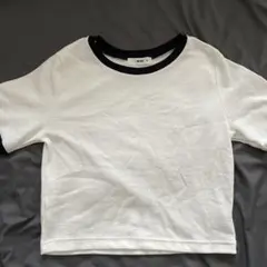 WEGO リンガーTシャツ ホワイト ブラック Mサイズのサムネイル