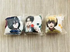 進撃の巨人 ミカサ 縁日 POPUP 缶バッジ 箔カード 巾着 4点セット