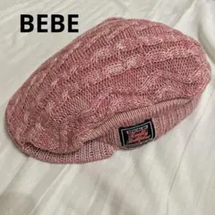 BEBE ハンチング 帽子 Ｓ ピンク ニット