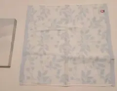 今治タオル 青い葉模様 タオルハンカチ