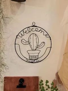 ハンドメイド ワイヤークラフト サボテン