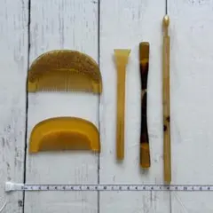 アンティーク櫛・簪5点セット くし かんざし 鼈甲 金線細工 髪飾り 和装小物