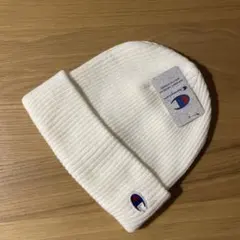 チャンピオンニット帽ホワイト