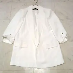 ZARA ザラ ロールアップスリーブ ジャケット ブレザー 七分袖 L