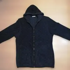 GU フリースパーカー ドット柄 Mサイズ 紺色