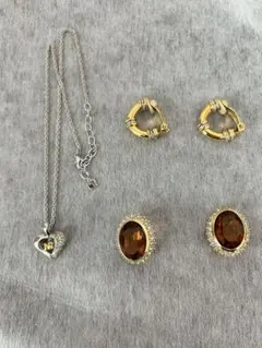 ニナリッチ　NINA RICCI ネックレス　イヤリング　3点セット/key1