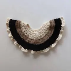 つけ襟　スタイ　ハンドメイド　かぎ針編み