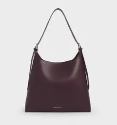 CHARLES & KEITH ダブルバックル トラペーズホーボーバッグ