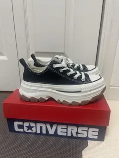 CONVERSE ALL STAR 黒/白 厚底スニーカー23㎝