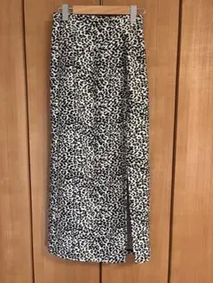 GRLレオパード柄 ロングタイトスカート ロングスリットM