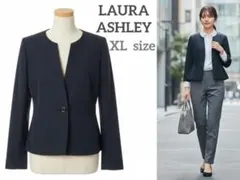 LAURA ASHLEY / ノーカラージャケット / XLのサムネイル