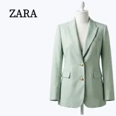 ZARA テーラードジャケット ミントグリーン S 春夏 リオセル レディース