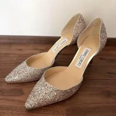 保存袋付き極美品✨ジミーチュウ レースパンプス ピンクベージュ 36.5