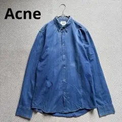 Acne コットンデニム シャンブレーシャツ スナップボタン エイジング Mのサムネイル
