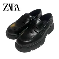 【新品】ZARA ローファー ビブラムソール 厚底 レザー 本革 25.5 2025年最新】zara vibram ローファーの人気アイテム - メルカリ