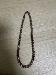 天然石 ラベンダービーズネックレス