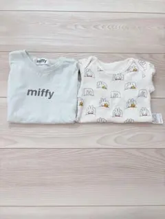 miffy半袖と長袖ロンパースセット