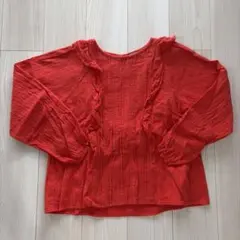 samansamos2 サマンサモスモス　フリル付き 長袖ブラウス