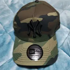 New Era NYロゴ 迷彩キャップ アジャスタブル ヤンキース
