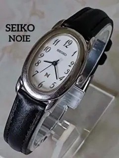 稼働品SEIKO ノイエ 1F21-5870 ゴールド ブルー オーバル - メルカリ